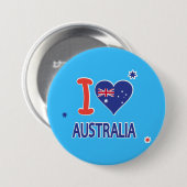 「I LOVE AUSTRALIA」オーストラリア・デー26 January 缶バッジ (正面&裏面)