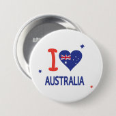 「I LOVE AUSTRALIA」オーストラリア・デー26 January 缶バッジ (正面&裏面)