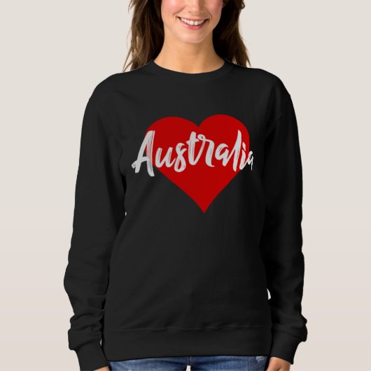 I Love Australia  Aussie   For Women Girls スウェットシャツ (正面)