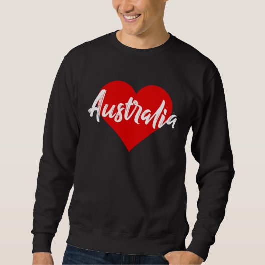 I Love Australia  Aussie   For Women Girls スウェットシャツ (正面)