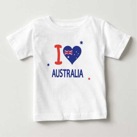 I LOVE AUSTRALIA Happy Australia 1月26日 ベビーTシャツ (正面)