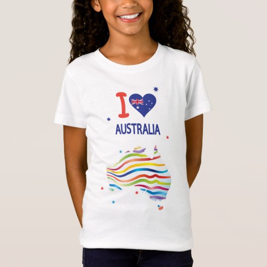 I LOVE AUSTRALIA Happy Australia 1月26日 Tシャツ (正面)