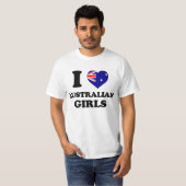 I love Australian Girls Tシャツ (正面フル)