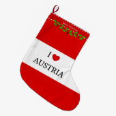 I Love Austria，クリスマスデザイン ラージクリスマスストッキング (正面 (吊り時))
