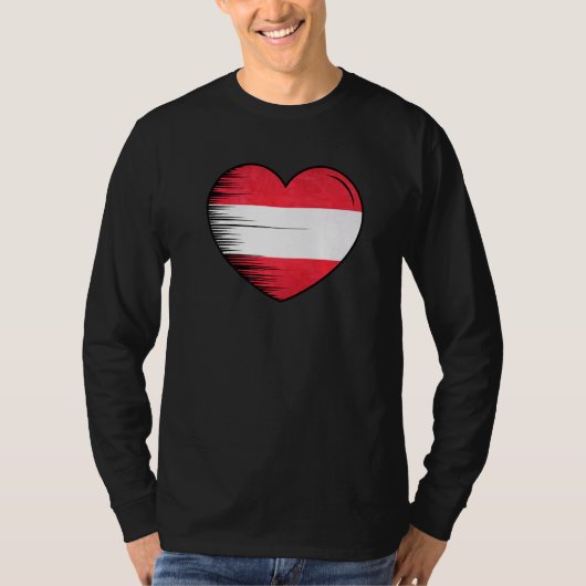 I Love Austria My Home My Countryハートオーストリア5 Tシャツ (正面)