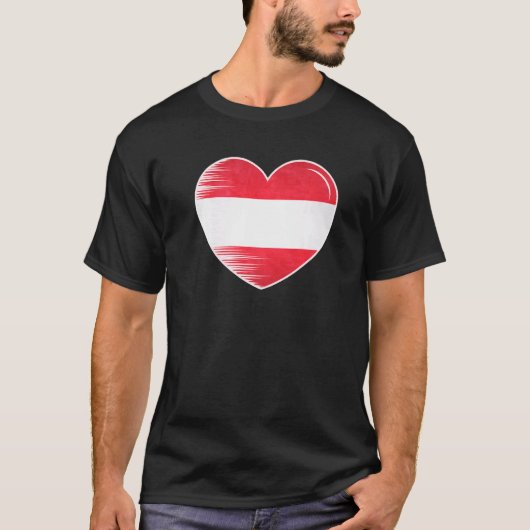 I Love Austria My Home My Countryハートオーストリア8 Tシャツ (正面)