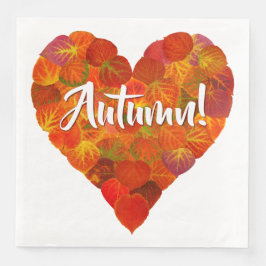 I Love Autumn, – 赤はっきりした《植物》アスペンリーフハート1