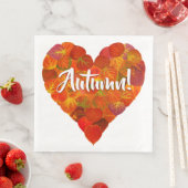 I Love Autumn, – 赤はっきりした《植物》アスペンリーフハート1 (インサイチュ)