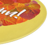 I Love Autumn, – 赤はっきりした《植物》アスペンリーフハート1 カッティングボード (角)