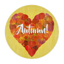 I Love Autumn, – 赤はっきりした《植物》アスペンリーフハート1