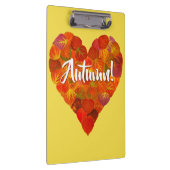 I Love Autumn, – 赤はっきりした《植物》アスペンリーフハート1 クリップボード (右)