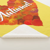 I Love Autumn, – 赤はっきりした《植物》アスペンリーフハート1 シェルパブランケット (3/4)