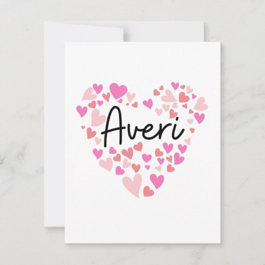 I love Averi -ハートfor Averi サンキューカード (正面)
