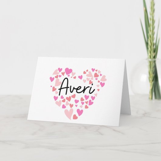I love Averi -ハートfor Averi ノートカード (正面)