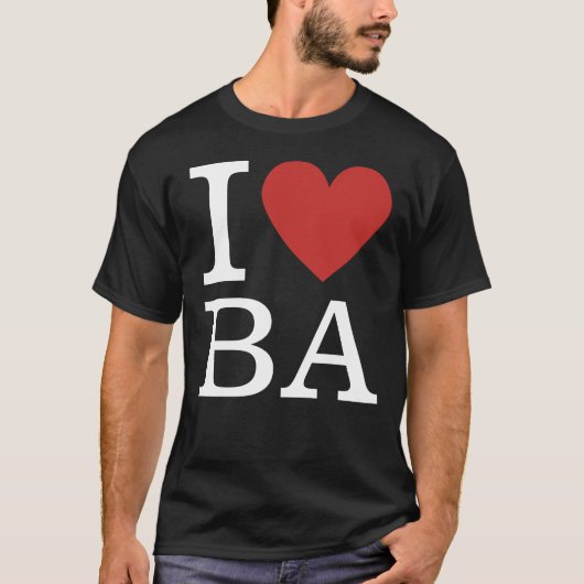 I Love BA (❤️Business Analytics Staff)カスタム Tシャツ (正面)