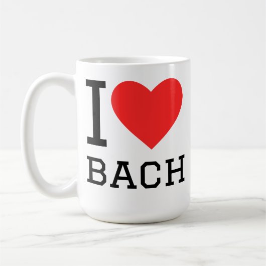 I love Bach  コーヒーマグカップ (左)