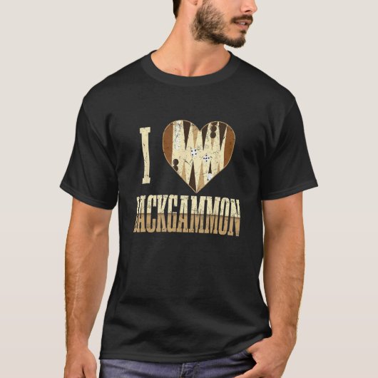 I love Backgammon Board Games Tシャツ (正面)