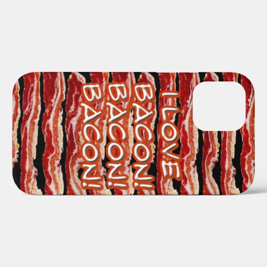 I Love Bacon Bacon Bacon iPhone Case Case-Mate iPhoneケース (裏面 (横))