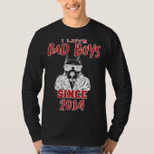 I love bad boys since 2014 tシャツ (正面)