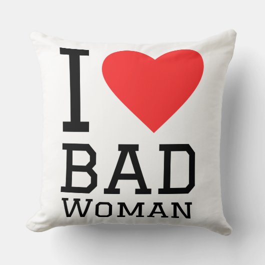 I love bad woman クッション (正面)