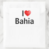 I love Bahia 長方形シール (バッグ)