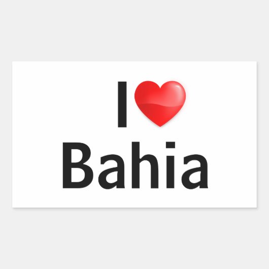 I love Bahia 長方形シール (正面)