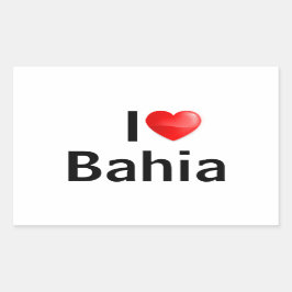 I love Bahia 長方形シール