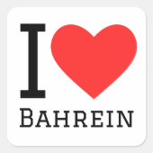 I love bahrein スクエアシール (正面)