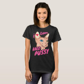 I Love Bald Adult Humor Joke Funny Hairless Cat Lo Tシャツ (正面フル)
