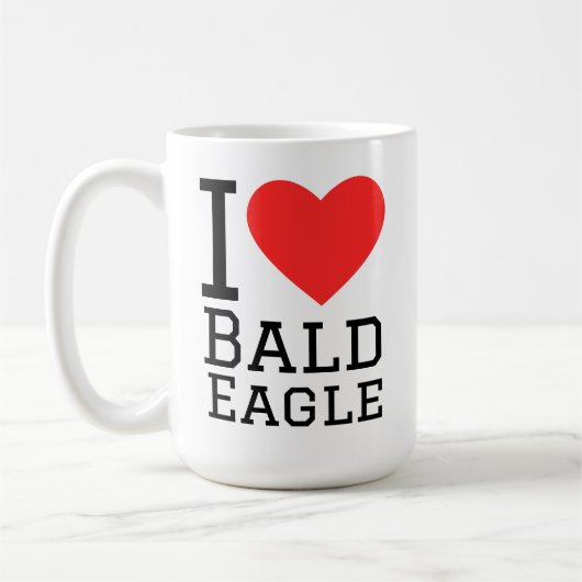 I love bald eagle  コーヒーマグカップ (左)