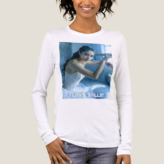 I LOVE BALLET - BALLET & DANCE トライブレンドＴシャツ (正面)