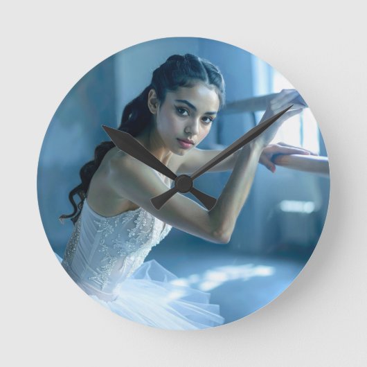 I LOVE BALLET - BALLET & DANCE ラウンド壁時計 (正面)