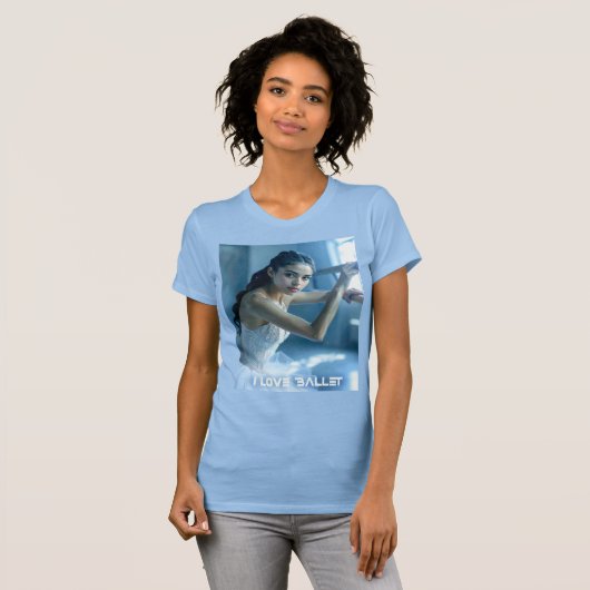 I LOVE BALLET - BALLET & DANCE Tシャツ (正面フル)