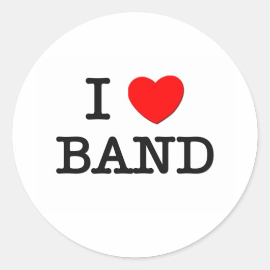 I Love Band ラウンドシール (正面)