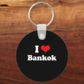 I Love Bangkok TシャツホワイトTシャツ キーホルダー (正面)