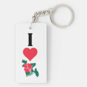 I Love Bangladesh垂直ハート国国旗の地図 キーホルダー (裏面)