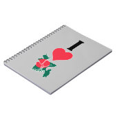 I Love Bangladesh垂直ハート国国旗の地図 ノートブック (左側)