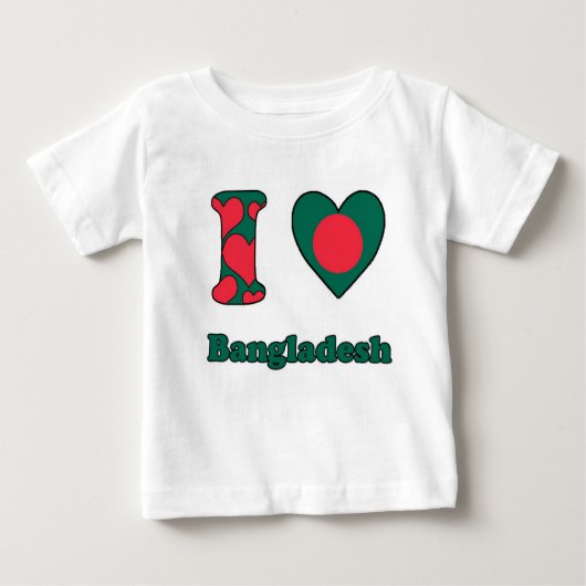 I love Bangladesh ベビーTシャツ (正面)