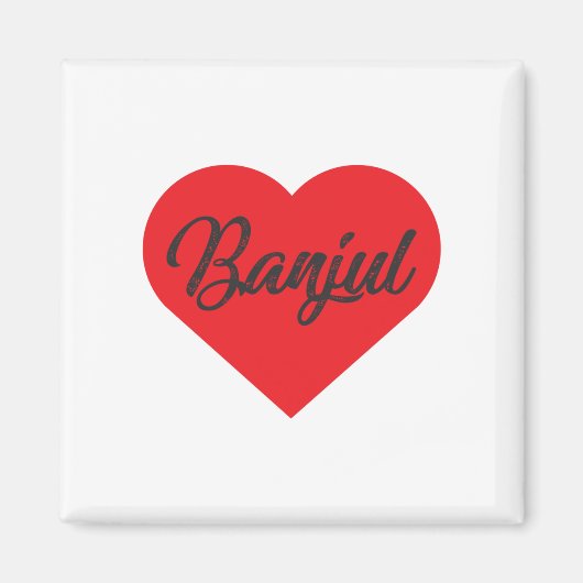 I Love Banjul – ガンビア マグネット (正面)