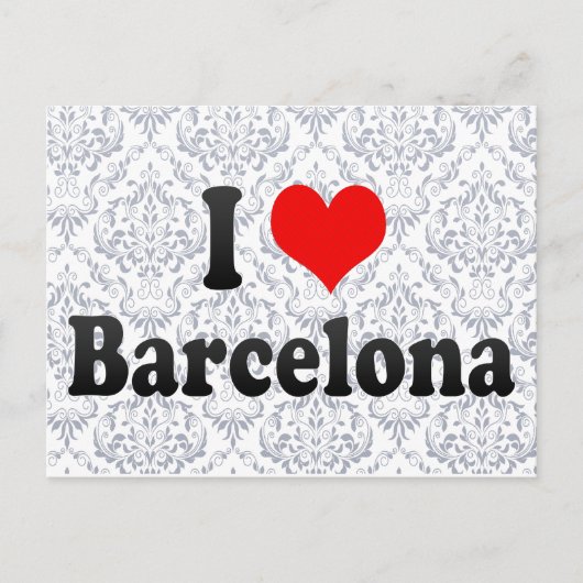 I Love Barcelona，スペイン ポストカード (正面)