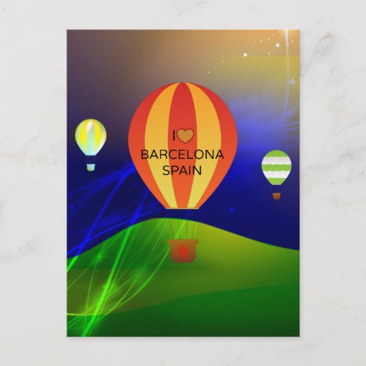I Love Barcelona，スペイン ポストカード (正面)