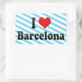 I Love Barcelona,スペイン 長方形シール (バッグ)