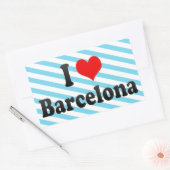 I Love Barcelona,スペイン 長方形シール (封筒)