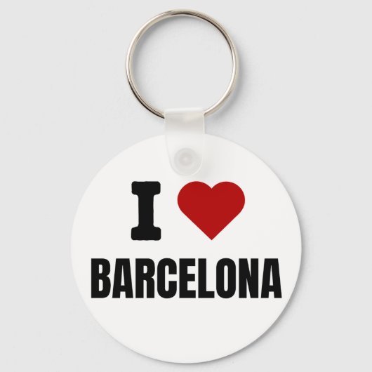 I love Barcelona - I heart Barcelona Spain キーホルダー (正面)