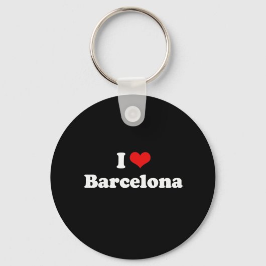 I Love Barcelona T-shirt White T-shirt キーホルダー (正面)