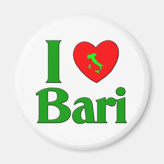 I Love Bari Italy マグネット (正面)