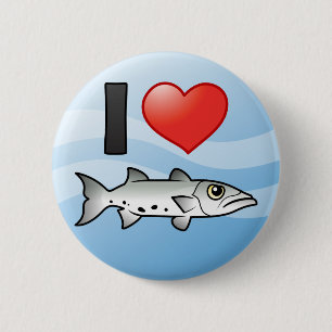 I Love Barracuda 缶バッジ