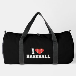 I Love Baseball ダッフルバッグ