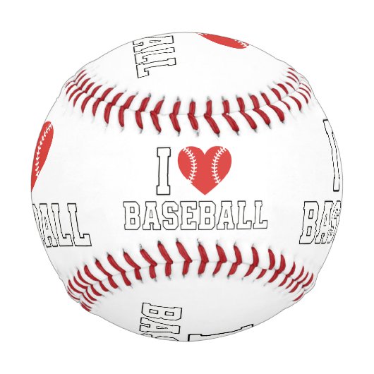 I Love Baseball Ball Design for True Sports Fans 野球ボール (正面)