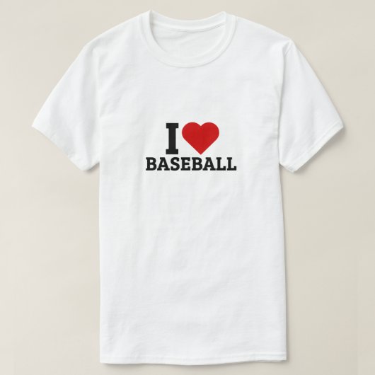 I Love Baseball - Baseball Lover Tシャツ (デザイン正面)